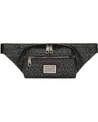Dolce & Gabbana - Jacquard Logo Print Belt Bag - Lyst