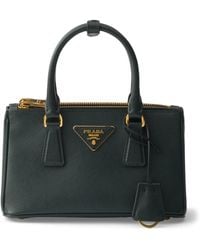 Prada - Mini Saffiano Leather Galleria Top-Handle Bag - Lyst