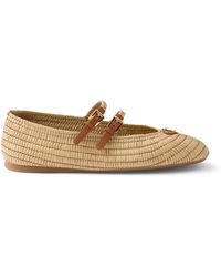 Prada - Crochet Triangle Ballet Flats - Lyst