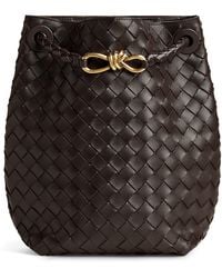 Bottega Veneta - Small Leather Andiamo Bucket Bag - Lyst