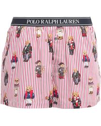Polo Ralph Lauren - Cotton Polo Bear Logo Pyjama Shorts - Lyst