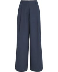 Max Mara - Cotton Poplin Wide-Leg Nora Trousers - Lyst