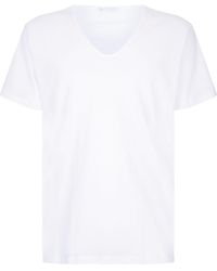 Sunspel - Cellular Cotton V-neck T-shirt - Lyst