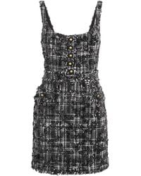 L'Agence - Tweed Sequinned Valli Mini Dress - Lyst