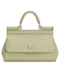 Dolce & Gabbana - Small Leather Sicily Top-Handle Bag - Lyst