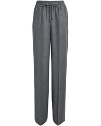 Kiton - Virgin Wool Drawstring Trousers - Lyst