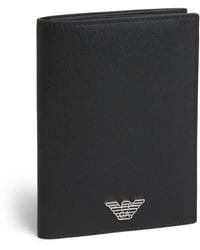 Emporio Armani - Saffiano Leather Passport Holder - Lyst