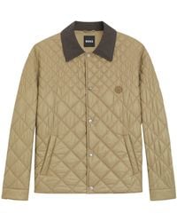 BOSS - Water-Repellent Quilted Field Jacket - Lyst