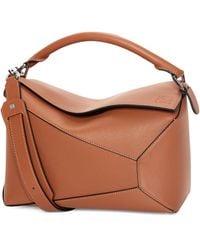 Loewe - Leather Puzzle Edge Top-handle Bag - Lyst