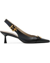 AllSaints - Calfskin Hera Slingback Pumps 55 - Lyst