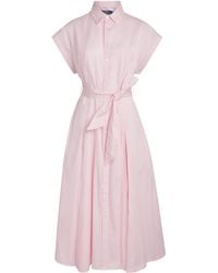 Polo Ralph Lauren - Cotton Stripe Midi Shirt Dress - Lyst
