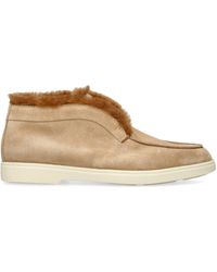 Santoni - Suede Fortune Ankle Boots - Lyst