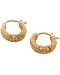 Monica Vinader - Vermeil Heirloom Huggie Earrings - Lyst