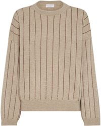 Brunello Cucinelli - Cashmere Monili-Detail Sweater - Lyst