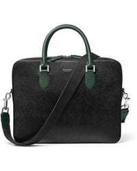Aspinal of London - Slim Leather Shield Briefcase - Lyst