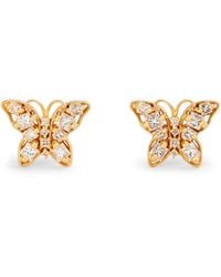 Suzanne Kalan - And Diamond Princess Mini Butterfly Stud Earrings - Lyst