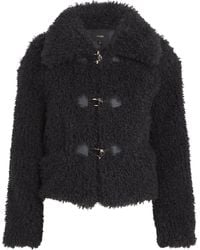 Maje - Faux-Shearling Cropped Jacket - Lyst