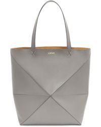 Loewe - Large Leather Fold Puzzle Tote Bag - Lyst