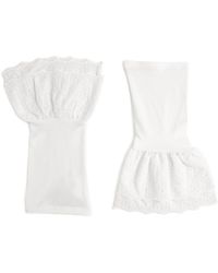 ME+EM Broderie Anglaise Layering Cuffs - White