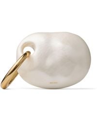 Jimmy Choo - Oyster Hardshell Pearl Top-Handle Bag - Lyst