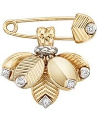 Cartier - And Diamond Grain De Café Brooch - Lyst