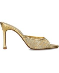 AMINA MUADDI - Lace Alexa Heeled Mules 95 - Lyst