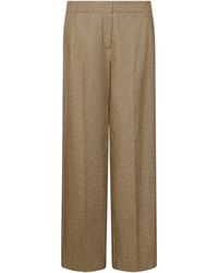 Marella - Wool-Blend Straight Trousers - Lyst