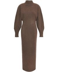 Max Mara - Wool-Blend High-Neck Maxi Dress - Lyst