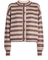 FRAME - Mohair-Blend The Femme Stripe Cardigan - Lyst