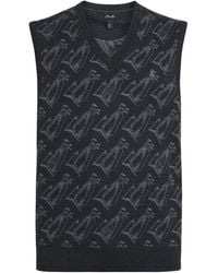 Ralph Lauren - Jacquard V-Neck Sweater Vest - Lyst