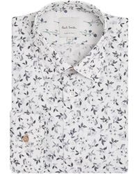 Paul Smith - Cotton Floral Print Tailored Fit Shirt - Lyst