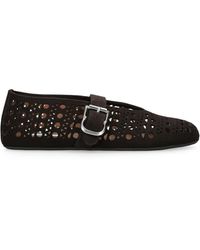 Alaïa - Suede Ballerinas - Lyst