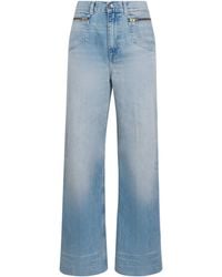 Sandro - Zipped-Pocket Wide-Leg Jeans - Lyst