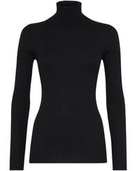Brunello Cucinelli - Cashmere-Silk-Blend Rollneck Sweater - Lyst