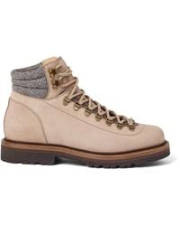 Brunello Cucinelli - Nubuck-Leather Ankle Boots - Lyst