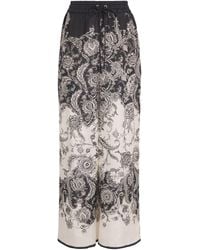 Zimmermann - Silk Rhiannon Wide-Leg Trousers - Lyst