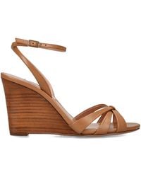 Aquazzura - Leather Tati Slingback Sandals 85 - Lyst