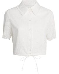 Claudie Pierlot - Lace Cropped Shirt - Lyst