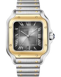 Cartier - Yellow Gold And Stainless Steel Santos De Watch 39.8mm - Lyst