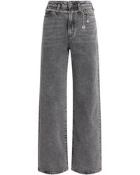 Maje - Belted Wide-Leg Jeans - Lyst