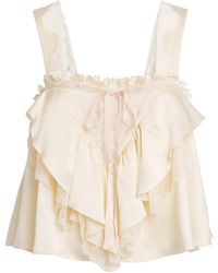 Chloé - Silk Ruffled Top - Lyst