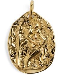 Monica Vinader - Vermeil Talisman St Christopher Pendant - Lyst