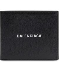 Balenciaga - Leather Logo Bifold Wallet - Lyst
