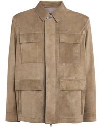 Yves Salomon - Suede Zip-Up Jacket - Lyst