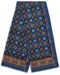 E.MARINELLA - Wool-Silk Geometric Print Scarf - Lyst
