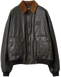 Miu Miu - Coated Cotton Poplin Bomber Jacket - Lyst