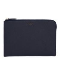 Smythson - Panama Leather Slim Pouch - Lyst