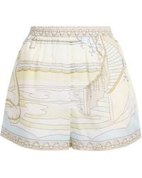 Tory Burch - Cotton Printed Shorts - Lyst