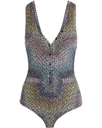 Missoni - Lamé Zigzag Swimsuit - Lyst