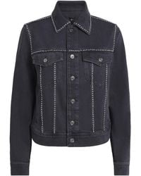 7 For All Mankind - Studded Denim Jacket - Lyst